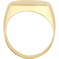 Olas d'Oro - 14K Yellow Gold Engravable Soft Rectangle Signet Ring - Size 8