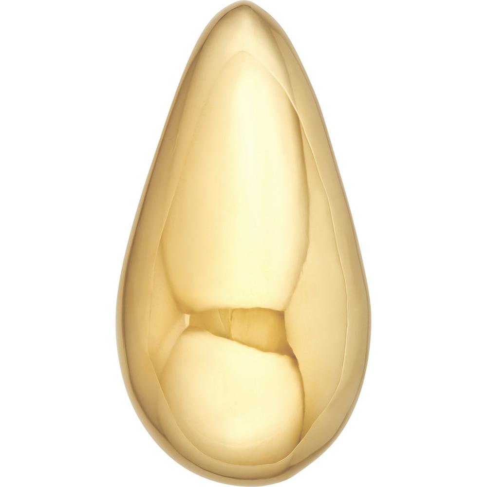 Olas d'Oro - 14K Yellow Gold Extra Large Puff Teardrop Dome Earrings