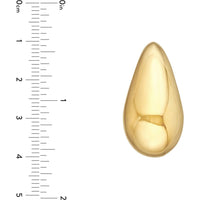 Olas d'Oro - 14K Yellow Gold Extra Large Puff Teardrop Dome Earrings