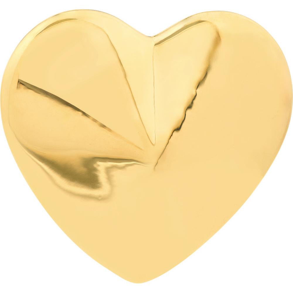 Olas d'Oro - 14K Yellow Gold Extra Large Puffy Heart Earrings - 4.50 Grams Total Weight