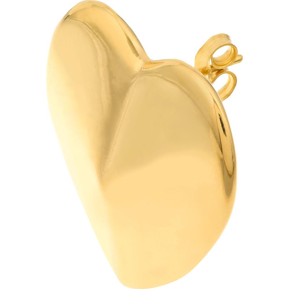 Olas d'Oro - 14K Yellow Gold Extra Large Puffy Heart Earrings - 4.50 Grams Total Weight