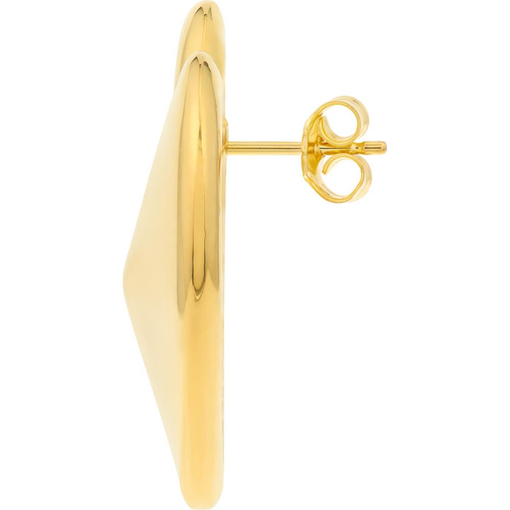 Olas d'Oro - 14K Yellow Gold Extra Large Puffy Heart Earrings - 4.50 Grams Total Weight