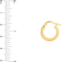Olas d'Oro - 14K Yellow Gold Extra Wide Textured Hoop Earrings - 2.17 Grams Total Weight
