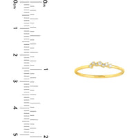 Olas d'Oro - 14K Yellow Gold Fancy Diamond Cluster Ring - 0.06 Carat Total Diamond Weight