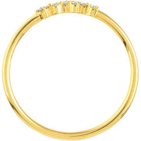 Olas d'Oro - 14K Yellow Gold Fancy Diamond Cluster Ring - 0.06 Carat Total Diamond Weight