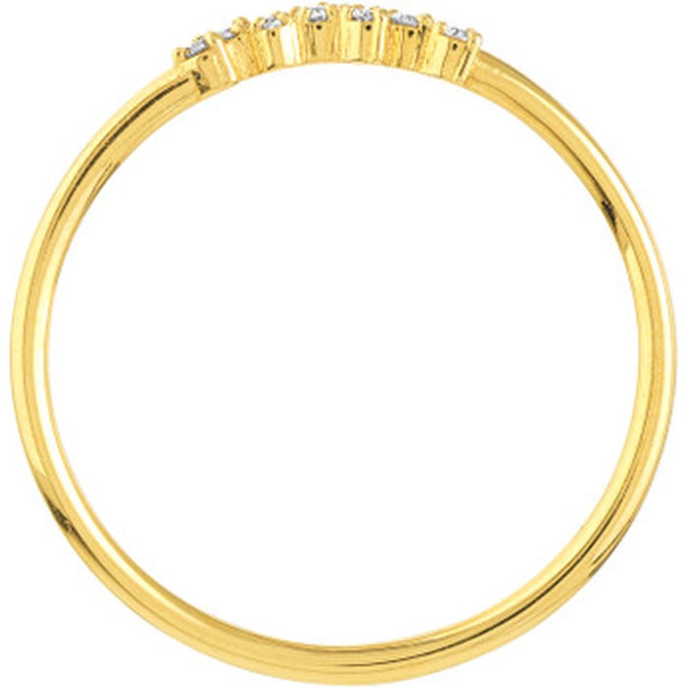 Olas d'Oro - 14K Yellow Gold Fancy Diamond Cluster Ring - 0.06 Carat Total Diamond Weight