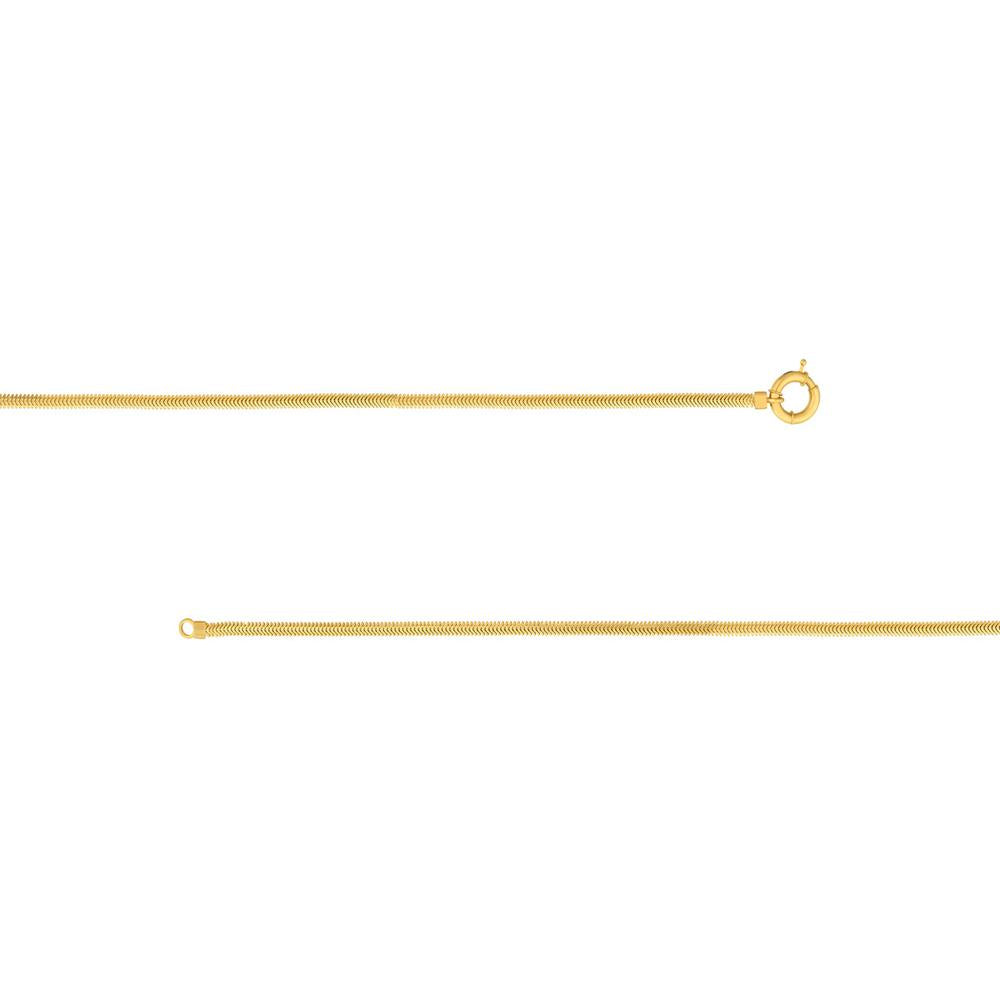 Olas d'Oro - 14K Yellow Gold Fancy Lock Snake Diamond-Cut Chain Necklace - 18" - 10.02 Grams