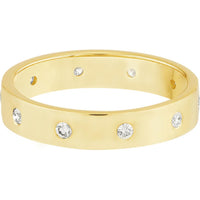 Olas d'Oro - 14K Yellow Gold Flush Set Diamond Band - 0.25 Carat Total Diamond Weight