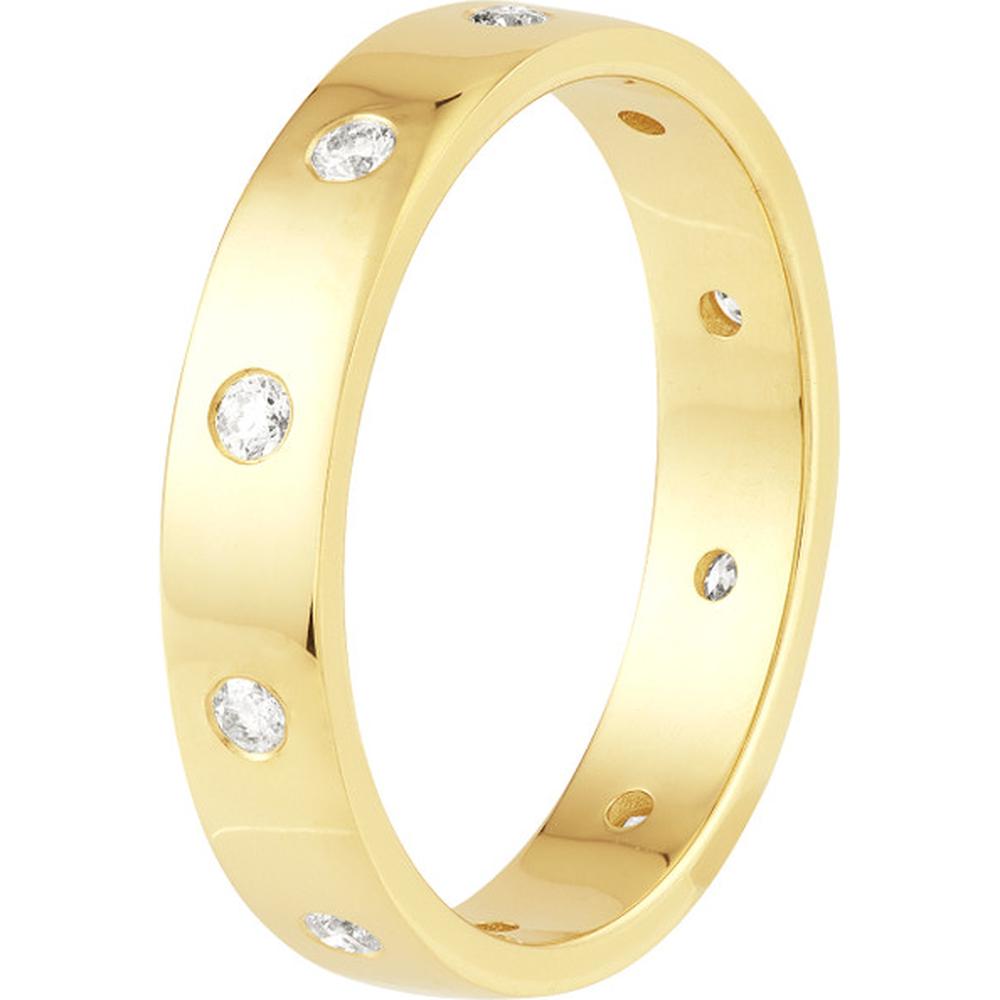 Olas d'Oro - 14K Yellow Gold Flush Set Diamond Band - 0.25 Carat Total Diamond Weight