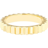 Olas d'Oro - 14K Yellow Gold Fluted Band Ring - Size 7 - 3.31 Grams Weight