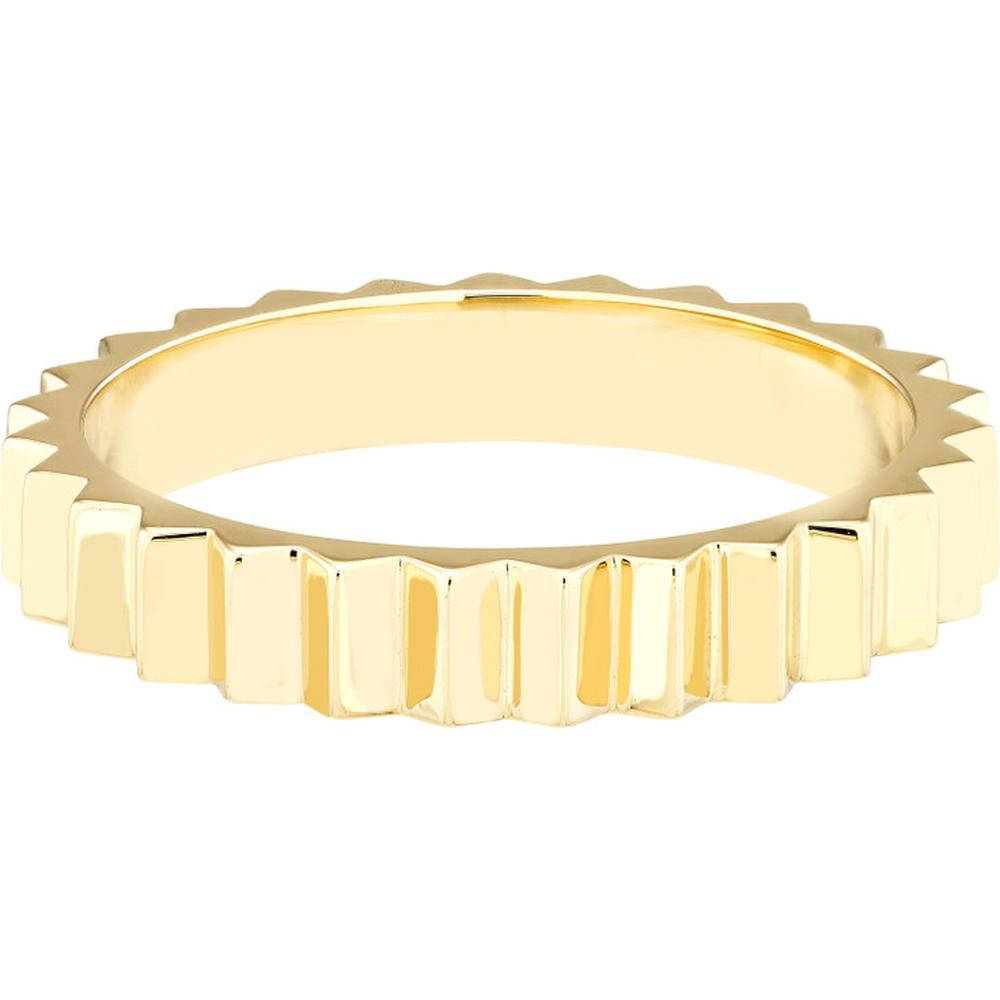 Olas d'Oro - 14K Yellow Gold Fluted Band Ring - Size 7 - 3.31 Grams Weight