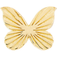 Olas d'Oro - 14K Yellow Gold Fluted Butterfly Stud Earrings 1.17 Grams Total Weight