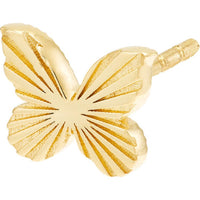 Olas d'Oro - 14K Yellow Gold Fluted Butterfly Stud Earrings 1.17 Grams Total Weight