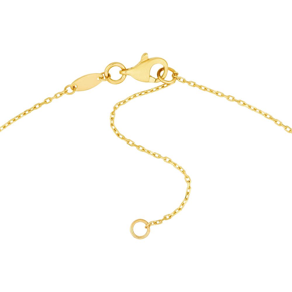 Olas d'Oro - 14K Yellow Gold Fluted Heart Pendant Necklace - 3.20 Grams Average Weight