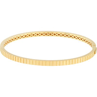 Olas d'Oro - 14K Yellow Gold Fluted Hinge Weave Bangle Bracelet - 10.15 Grams