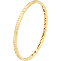 Olas d'Oro - 14K Yellow Gold Fluted Hinge Weave Bangle Bracelet - 10.15 Grams