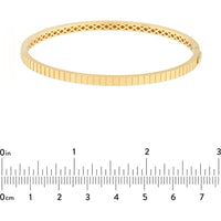 Olas d'Oro - 14K Yellow Gold Fluted Hinge Weave Bangle Bracelet - 10.15 Grams