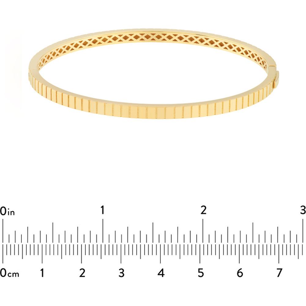 Olas d'Oro - 14K Yellow Gold Fluted Hinge Weave Bangle Bracelet - 10.15 Grams