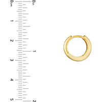 Olas d'Oro - 14K Yellow Gold Fluted Polished Round Hoop Earrings