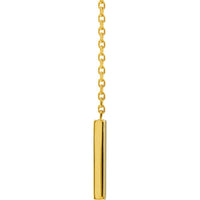 Olas d'Oro - 14K Yellow Gold Front and Back Double Staple Bar Earrings 2.79 Grams