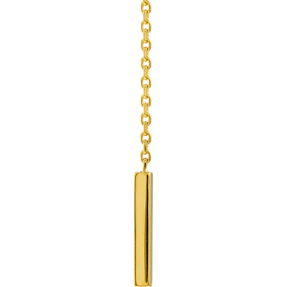 Olas d'Oro - 14K Yellow Gold Front and Back Double Staple Bar Earrings 2.79 Grams