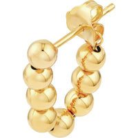 Olas d'Oro - 14K Yellow Gold Front to Back Bead Earrings - 2.78 Grams Total Weight