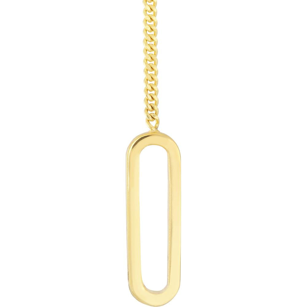 Olas d'Oro - 14K Yellow Gold Front To Back Paper Clip & Curb Earrings