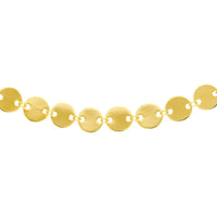 Olas d'Oro - 14K Yellow Gold Full Disc Station Adjustable Choker - 5.03g
