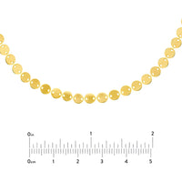 Olas d'Oro - 14K Yellow Gold Full Disc Station Adjustable Choker - 5.03g