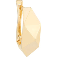 Olas d'Oro - 14K Yellow Gold Geometric Dome Earrings with Lever Back Closure - 3.90g Total Weight