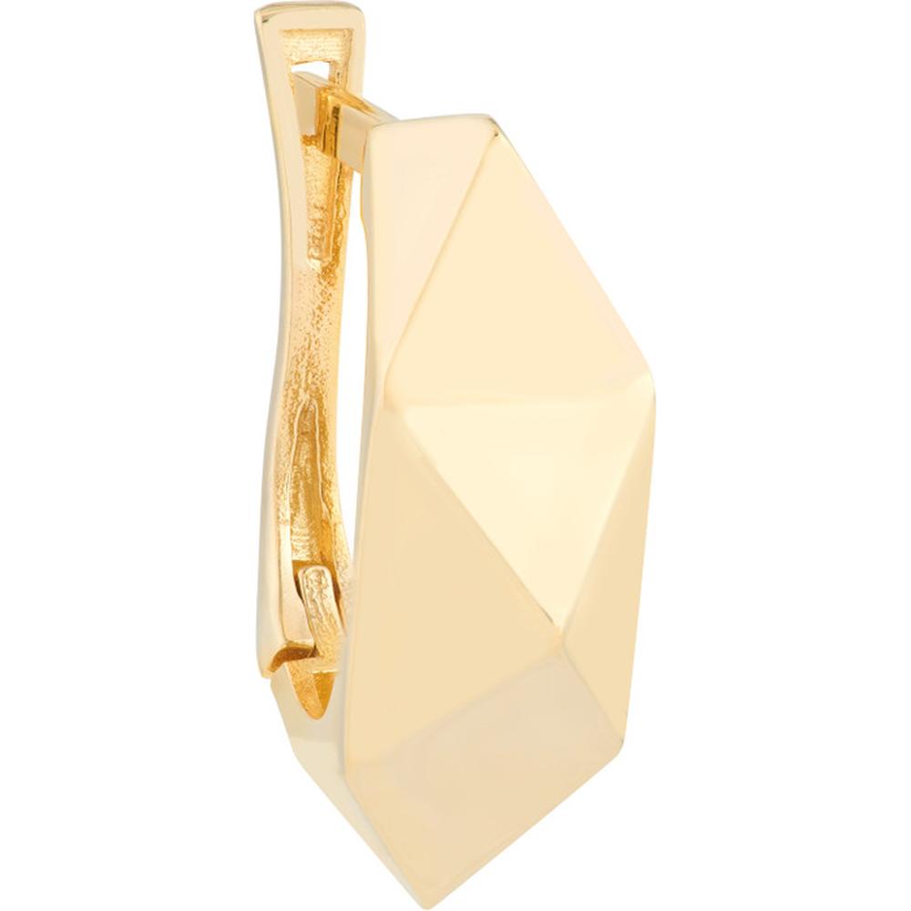 Olas d'Oro - 14K Yellow Gold Geometric Dome Earrings with Lever Back Closure - 3.90g Total Weight