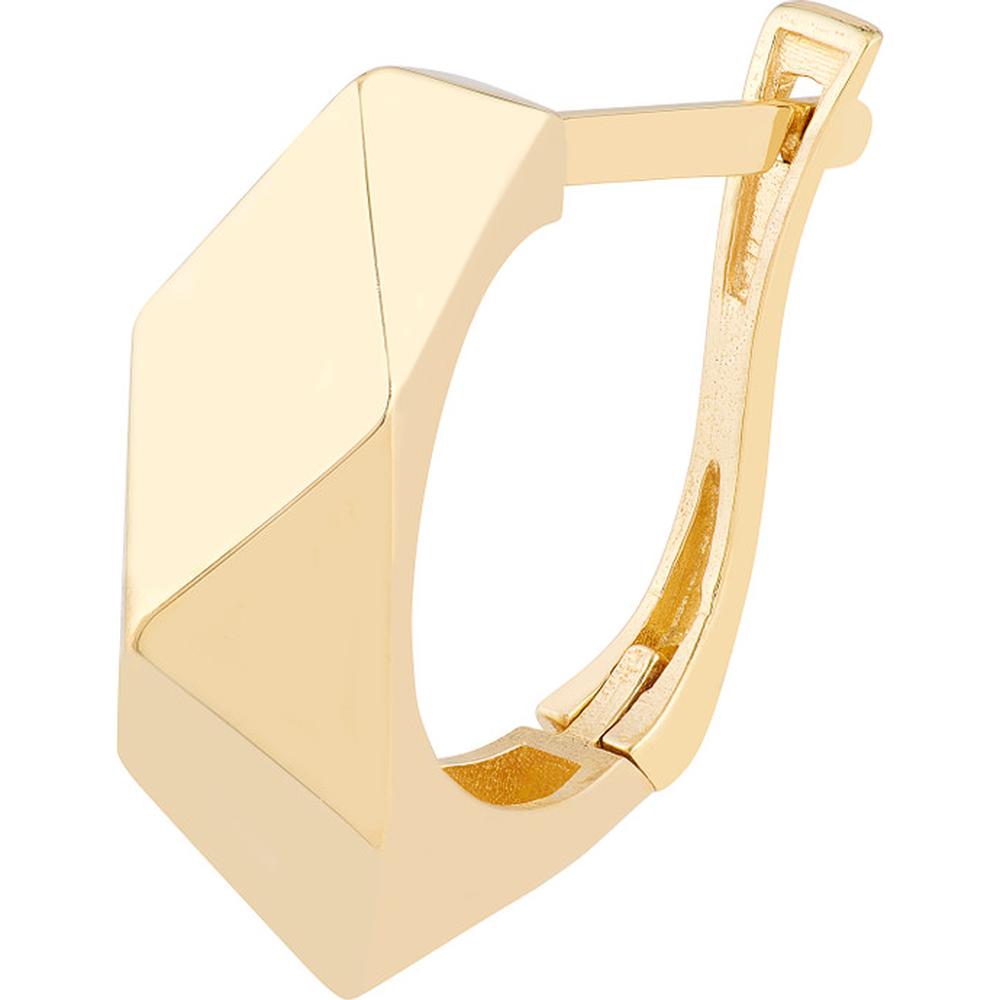 Olas d'Oro - 14K Yellow Gold Geometric Dome Earrings with Lever Back Closure - 3.90g Total Weight