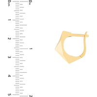 Olas d'Oro - 14K Yellow Gold Geometric Dome Earrings with Lever Back Closure - 3.90g Total Weight