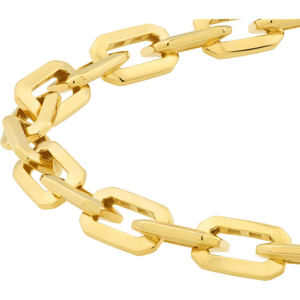 Olas d'Oro - 14K Yellow Gold Geometric Octagon Link Fancy Bracelet - 17.20g Weight