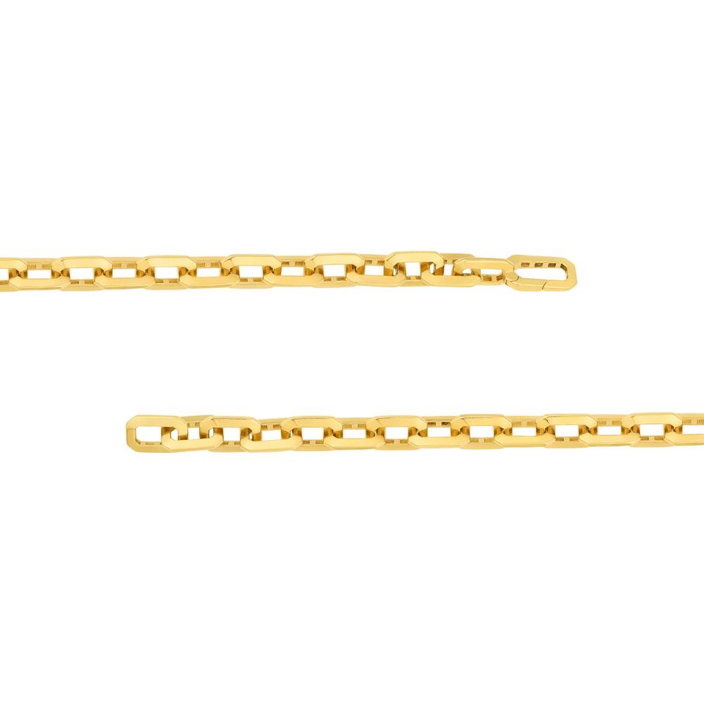 Olas d'Oro - 14K Yellow Gold Geometric Octagon Link Fancy Bracelet - 17.20g Weight