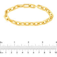 Olas d'Oro - 14K Yellow Gold Geometric Octagon Link Fancy Bracelet - 17.20g Weight