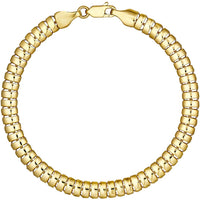 Olas d'Oro - 14K Yellow Gold Geometric Rectangular Link Bracelet - 6.62 Grams