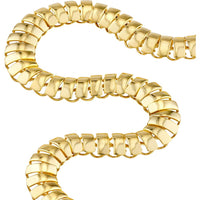 Olas d'Oro - 14K Yellow Gold Geometric Rectangular Link Bracelet - 6.62 Grams