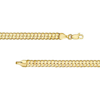 Olas d'Oro - 14K Yellow Gold Geometric Rectangular Link Bracelet - 6.62 Grams