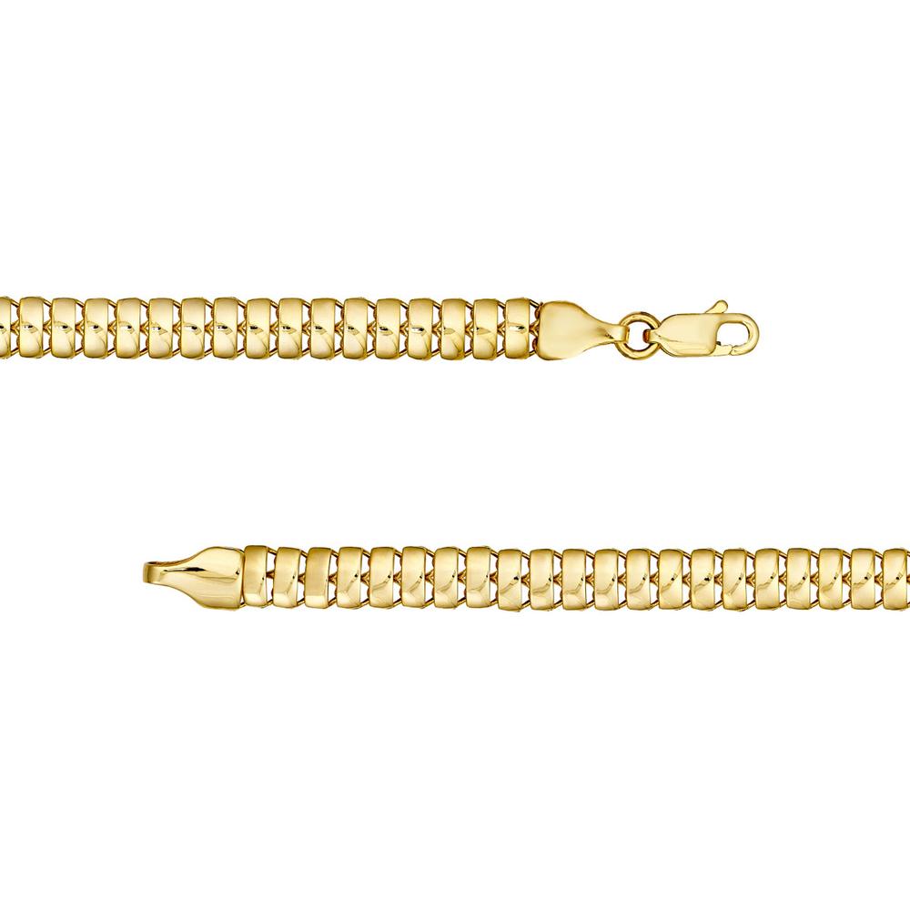 Olas d'Oro - 14K Yellow Gold Geometric Rectangular Link Bracelet - 6.62 Grams