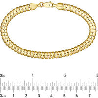 Olas d'Oro - 14K Yellow Gold Geometric Rectangular Link Bracelet - 6.62 Grams