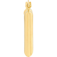 Olas d'Oro - 14K Yellow Gold Geometric Square Polished Puff Earrings - 2.51 Grams