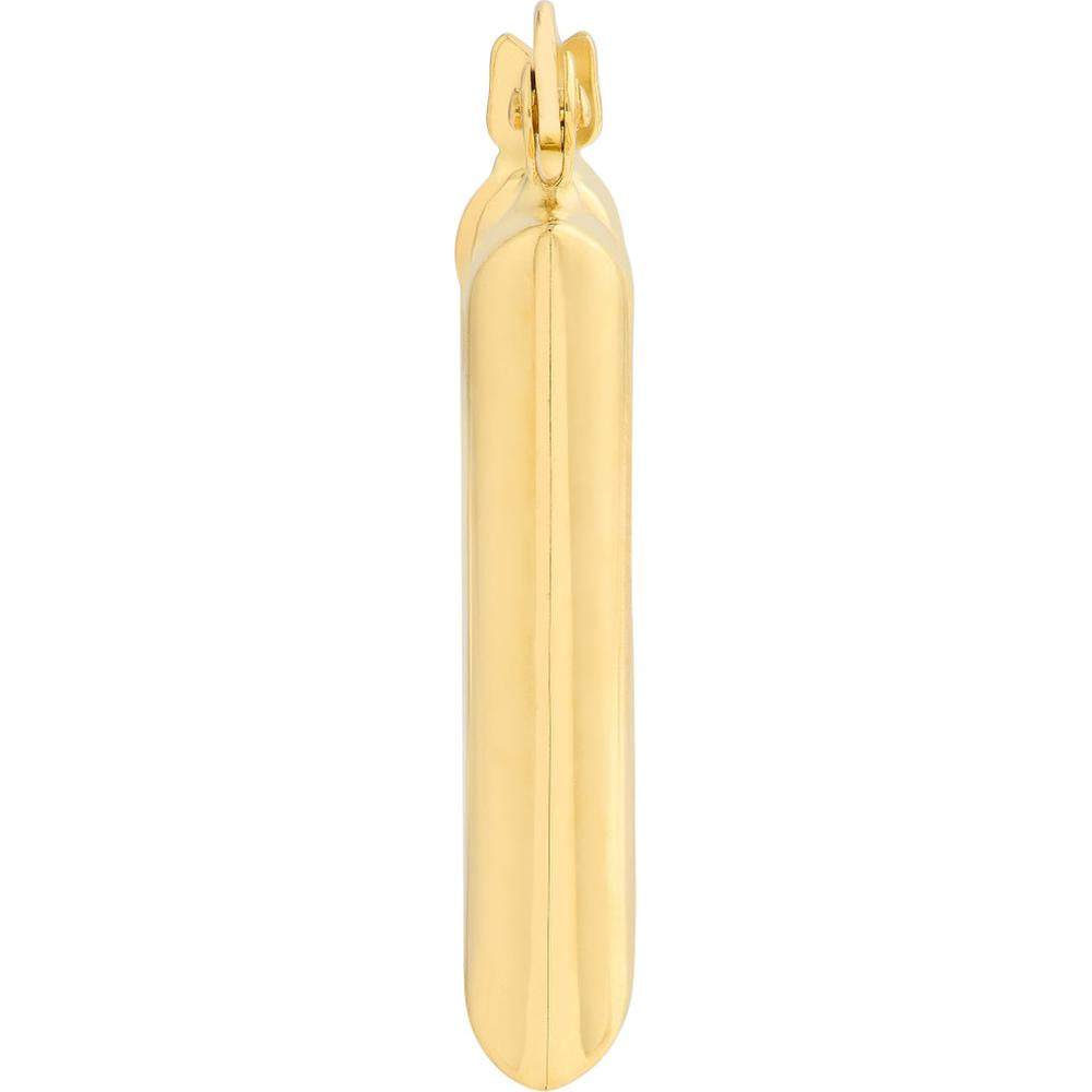 Olas d'Oro - 14K Yellow Gold Geometric Square Polished Puff Earrings - 2.51 Grams
