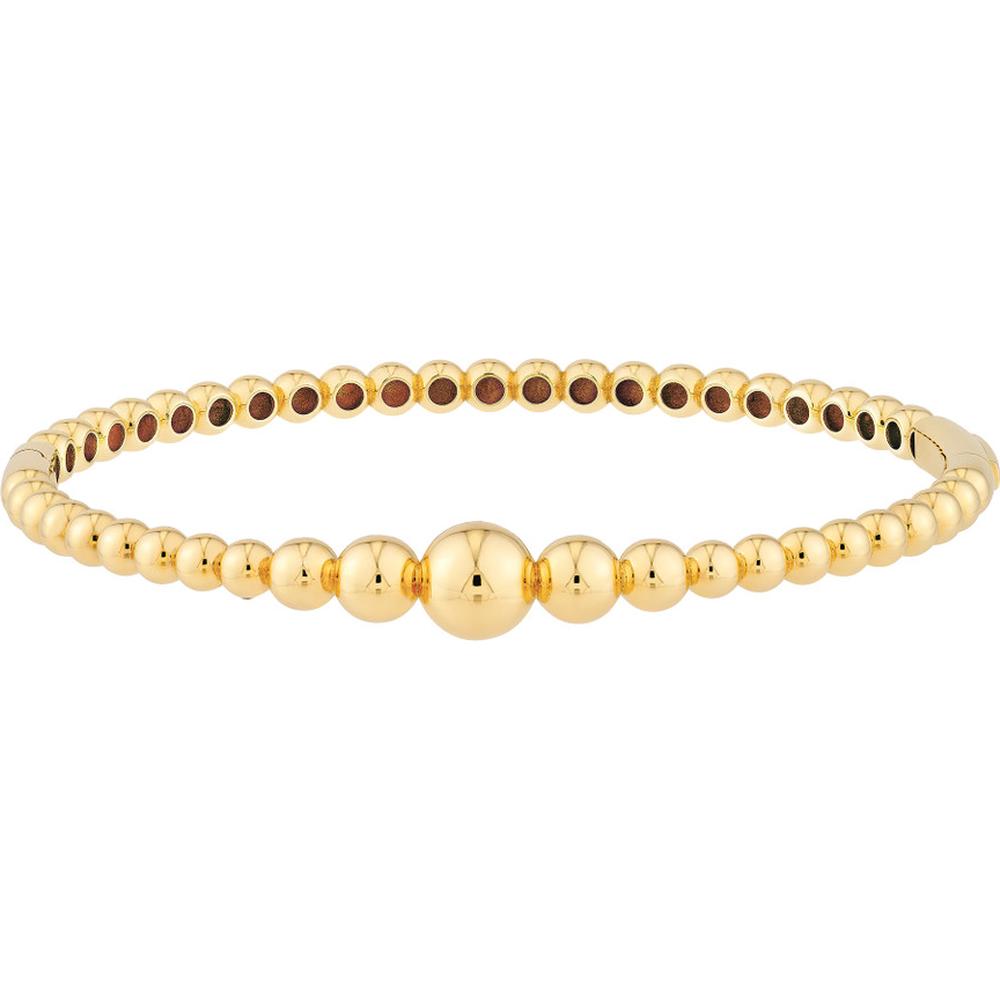 Olas d'Oro - 14K Yellow Gold Graduated Bead Bangle - 11.07g Weight