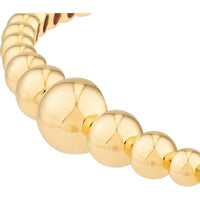 Olas d'Oro - 14K Yellow Gold Graduated Bead Bangle - 11.07g Weight