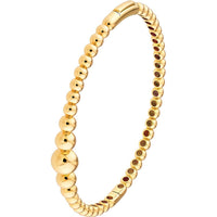Olas d'Oro - 14K Yellow Gold Graduated Bead Bangle - 11.07g Weight