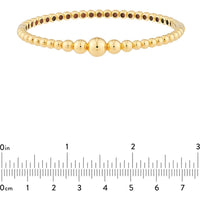 Olas d'Oro - 14K Yellow Gold Graduated Bead Bangle - 11.07g Weight