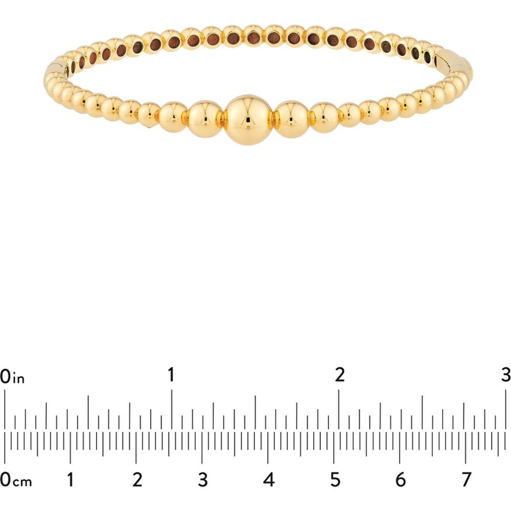 Olas d'Oro - 14K Yellow Gold Graduated Bead Bangle - 11.07g Weight