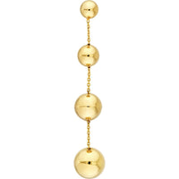 Olas d'Oro - 14K Yellow Gold Graduated Bead Chain Dangle Earrings