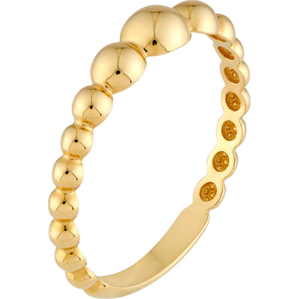 Olas d'Oro - 14K Yellow Gold Graduated Bead Ring - 1.27g, Size 8